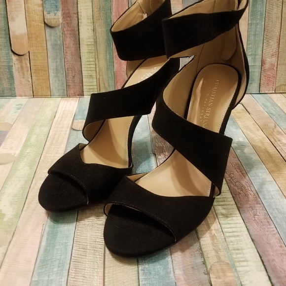 Christian Siriano Shoes - Christian Siriano 9.5 black suede heels EUC